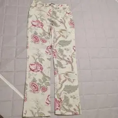 美品!!ETRO フラワープリント ストレートパンツ44
