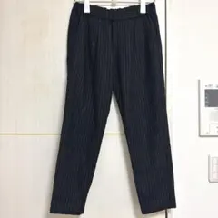 【最終価格】ジャーナルスタンダード ウール ストライプ パンツ ブラック