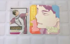ハイキュー!! ファンパーク 箔押しクリアカード・アートコースター 牛島若利