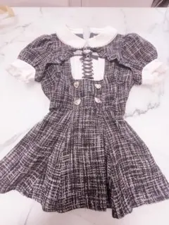 LIZ LISA ダブルハートボタンツイードセットアップ