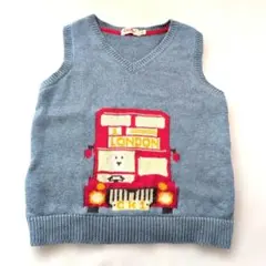 キャスキッドソン　ロンドンバス柄 ベスト 4-5歳　110