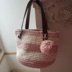 毛糸(ケイトリン)トートバッグボーダー♡♡♡