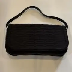 NINA RICCIブラック　ナイロン　ハンドバッグ　ショルダー