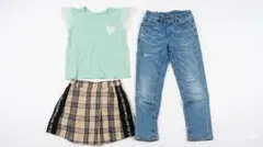 （サイズ120〜130）ユニクロほかまとめ売り Tシャツ・ショートパンツ・パンツ