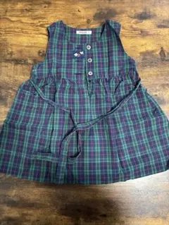 【familiar】チェック柄ワンピース 90cm