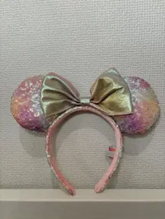 ☆40周年☆ ミニーカチューシャ オーロラピンク　ディズニー