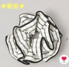 ★ラス1・値下げ・定価以下・新品★ジーナシス　チェック柄　シュシュのサムネイル
