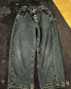 GU デニムワイドパンツ