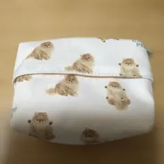 【新品未使用】GELATO PIQUE ポメラニアン柄 ティッシュポーチのサムネイル