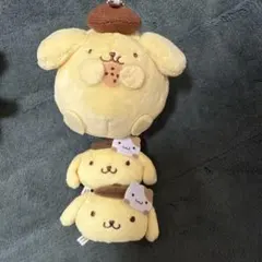 サンリオキャラクターズ たべすぎまして…ぬいぐるみ　ポムポムプリン3点セット