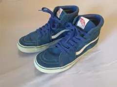 Vans 青 スエード ハイカットスニーカー　バンズ　ハイカット