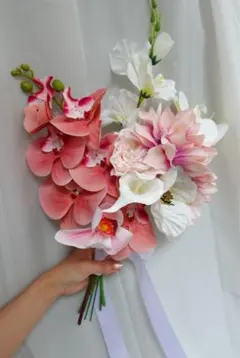 造花ブーケ ピンク