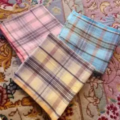 チェックハンカチ新品未使用3枚