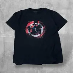 MARVELマーベルキャプテンアメリカ映画ムービーアニメtシャツ黒ブラック90s