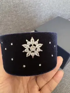 【限定品】4℃ ヨンドシー ジュエリーボックス ネイビー 雪の結晶 ビジュー