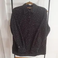 花柄コーデュロイ長袖シャツ