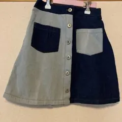 NICE CLAUP ツートーンデニム風スカートのサムネイル
