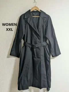 【新品未使用】ユニクロ トレンチコート ブラック/黒 WOMEN XXLサイズ