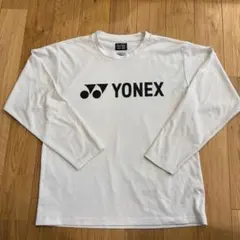 YONEX ヨネックス ロンT 長袖Tシャツ ホワイト ロゴ入り　Mサイズ