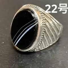 天然石 オニキス ヴィンテージ メキシカン ガレッジ シルバー メンズ リング