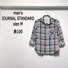メンズ　ジャーナルスタンダード　リネンシャツ　麻100