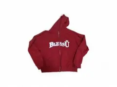 BlessÜ オレンジ ダブルジップ パーカー - メルカリ
