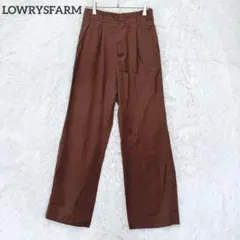 ローリーズファーム　スラックス　ワイドパンツ　ブラウン M ウエストゴム