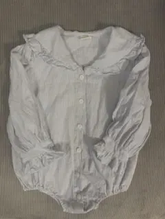 MONBEBE ストライプ柄ロンパース Lサイズ