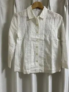 【美品】UNIQLO & INES DE LA FRESSANGE花柄刺繍シャツ
