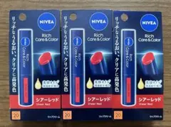 ニベア リッチケア&カラーリップ シアーレッド3本セットのサムネイル