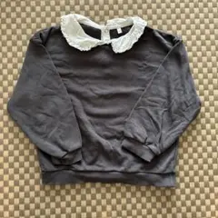 GU フリル付き襟 グレー トレーナー 110