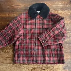 GU チェックボアブルゾン 赤 ビューティフルピープルコラボ ボアジャケット