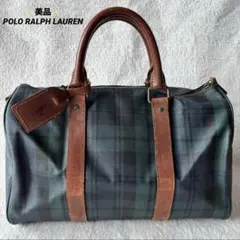 ✨美品✨ ポロラルフローレン ミニボストンバッグ PVC レザー グリーン 本革