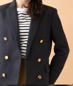BRAHMIN ダブルボタン テーラードジャケット 金ボタン 紺ブレ ブラーミン