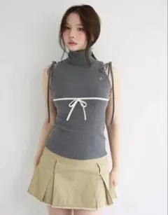 andmary Adele ribbon tank gray正規品