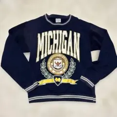 USA製　90s SANTEE ネイビー プリント　スウェット　トレーナー