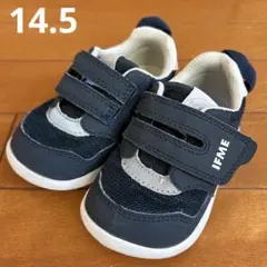 【美品】イフミー　ベビー　シューズ　スニーカー　14.5 ネイビー