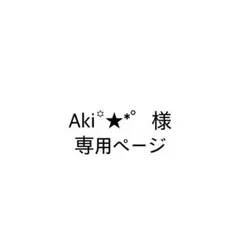 Aki꙳★*゜様　専用ページ