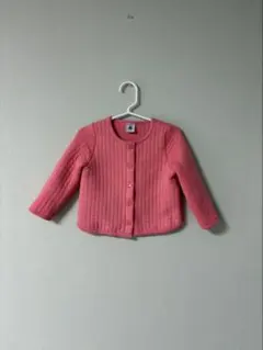【美品】PETIT BATEAU カーディガン 24M 86cm ピンク 女の子
