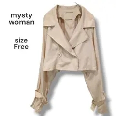 mysty woman　ショートトレンチコート　ベージュ　キャンディースリーブのサムネイル