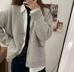新品　スクールカーディガン　グレー