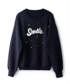 Bebeod パールストーンロゴデザインスウェット　lumier Fitmore