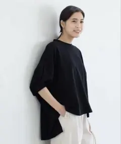 【美品】クラシアンドトリップス 北欧　暮らしの道具店 カットソー ブラック 美品】クラシアンドトリップス 北欧 暮らしの道具店 カットソー