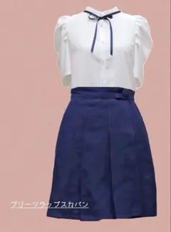 プリーツスカラップスカパン　フィント