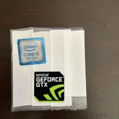 intel CORE i5 7th & GEFORCE GTX エンブレム