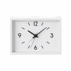 新品★無印良品★ 駅の時計・アラームクロック・アイボリー　寝室 限定　白◎∂§◇のサムネイル