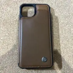 iPhone14 ブラウンレザー手帳型ケース