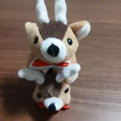 シカ ぬいぐるみ マスコット ストラップ 2個セット