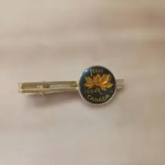 カナダ　1セント硬貨　1964年　ゴールド　ネクタイピン・タイピン・タイバー