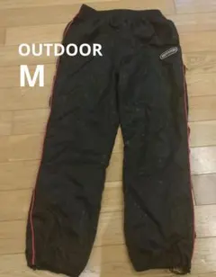 OUTDOOR　アウトドア 星柄 撥水ジャージパンツ 黒　М